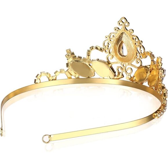 Pink Rhinestone Princess Tiara Bridal Headpiece for Teen Girls Wedding Party main image 6